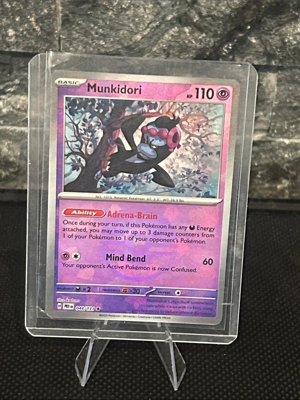 Pokemon‎ Munkidori Pokeball Holo 044/131 from Prismatic Evolution Set M/NM